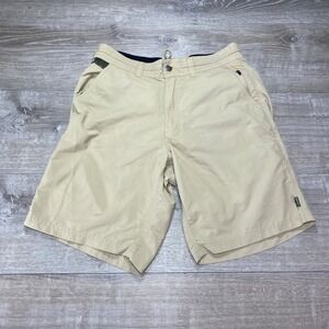 Howler Brothers Shorts Mens Tan Chino 33 Stretch Performance Zip Pockets Outdoor